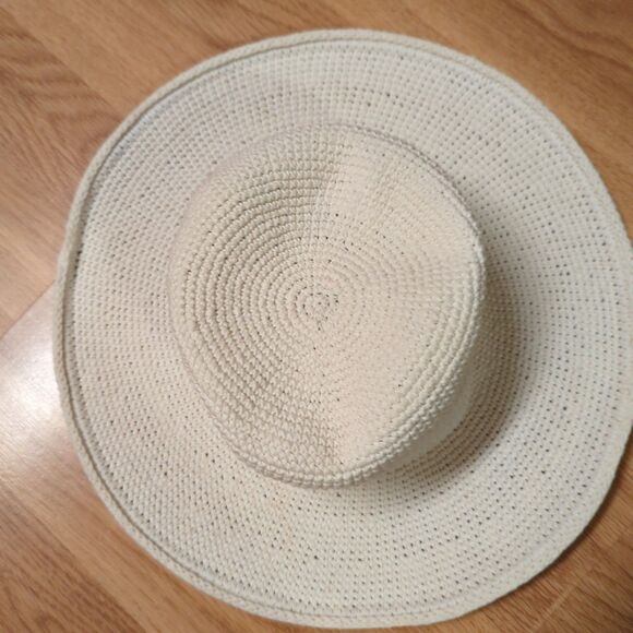 Wooden Ships Sun Hat Beige Cotton Floppy Summer Beach Coastal - Picture 3 of 6